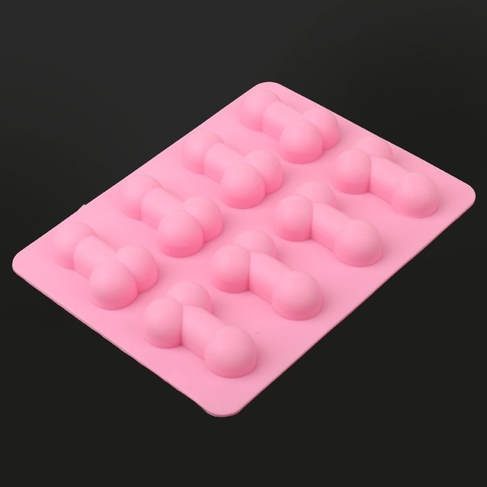 Novelty Penis Willy Dicky Silicone Chocolate Cake Jelly Mould Tray 8 Grids N3