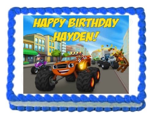 BLAZE AND THE MONSTER MACHINES edible cake topper decoration frosting sheet
