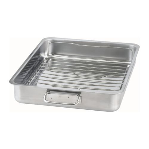 Ikea Koncis Roasting Pan with Grill Rack, Stainless Steel