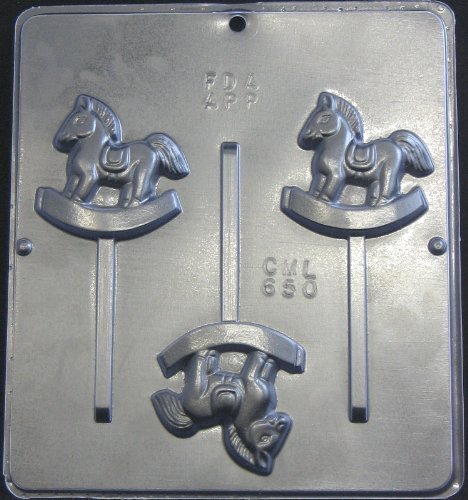 Rocking Horse Lollipop Chocolate Candy Mold Baby Shower 650