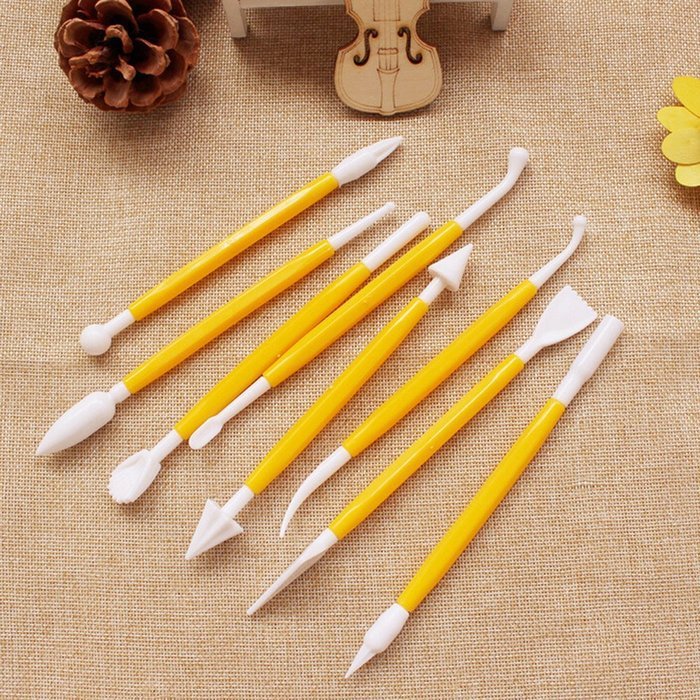 Cluis 8Pcs Cake Fondant and Gumpaste Decorating Model Tools Set With 16 Designs N2