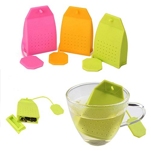 Cojoy Silicone Tea Bag Infuser 4 Pack of Tea Infusers Strainer Loose Herbal Tea Leaf Filter N8
