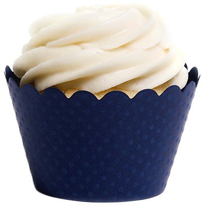 Dress My Cupcake Standard Navy Blue Cupcake Wrappers, Set of 50 N18