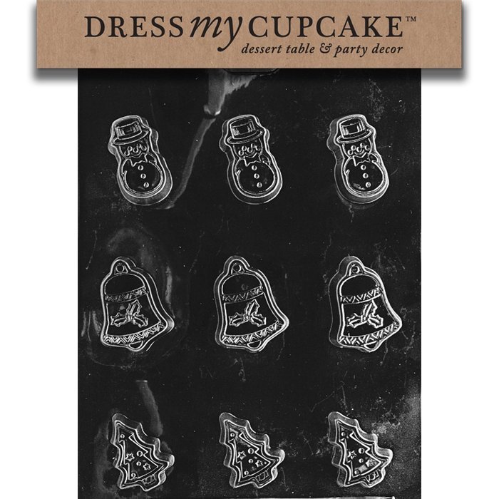Dress My Cupcake DMCC197 Chocolate Candy Mold, Bow Package, Christmas N96