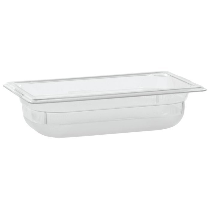 Vollrath 8042410 Super Pan 1/4 Size Plastic Steam Table Pan 2.5"D , Low Temperature, Clear