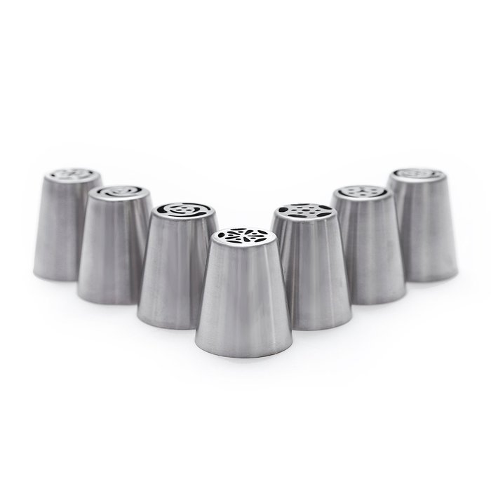 KOOTIPS 11pcs/ set Sphere Ball Tips Make Flowers and Leaf Tips Russian Icing Piping Nozzles Tips N6