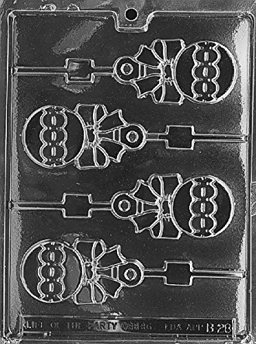 Cybrtrayd B028 Rattle Lolly Chocolate Candy Mold with Exclusive Cybrtrayd Copyrighted Chocolate Molding Instructions