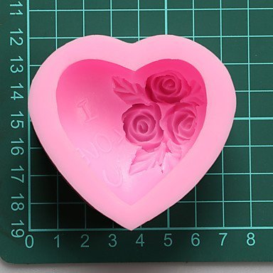 Y&XL&H Valentine Rose Love You Chocolate Silicone Molds,Cake Molds,Soap Molds,Decoration Tools Bakeware N6