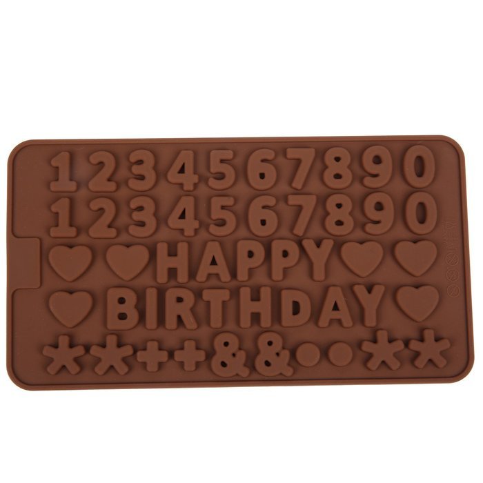 Ebake Alphabet Number and Symbol Silicone Mold for Chocolate, Jelly, Candy, Ice Cubes and Fondant Cake Decoration... N5