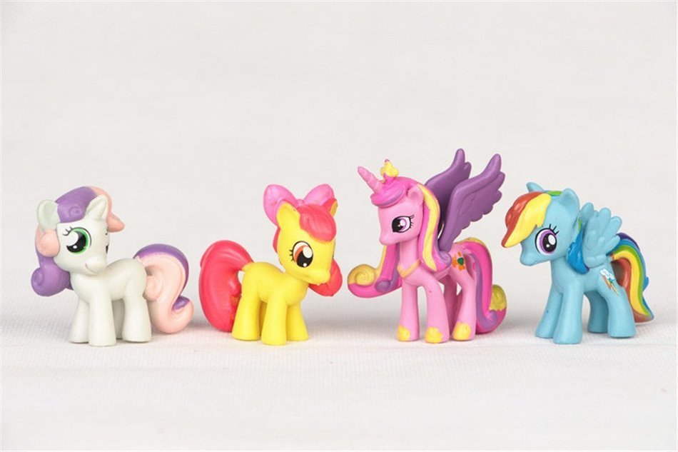 OliaDesign 12 Piece Little Pony PVC Toy Cake Topper Twilight Sparkle Figure Set, Multicolor N3