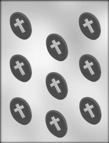 CK Products 1-7/8" Oval Cross Mint Choc Mold
