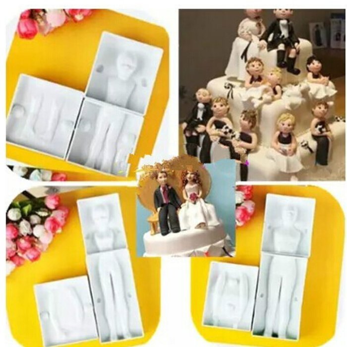 6pcs Fondant Cake Mold Sugarcraft Decoration 3D Woman Body Figure Parts N6