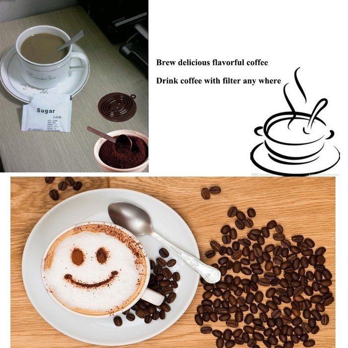 XLstore18 Silicone Collapsible coffee filter with a Free Hook, tea dripper cone, Pour over coffee Brewer, Carafe... N7