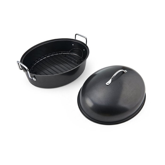 Sabatier Roaster with Floating Slide Ease Rack, Medium, Gray N3