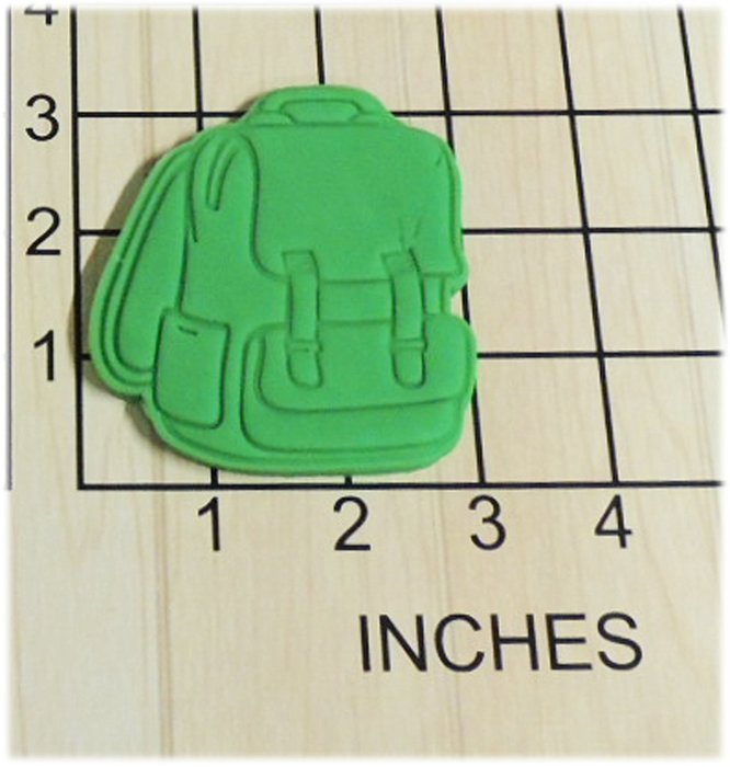 School Backpack Cookie Cutter and Stamp #1284 N2