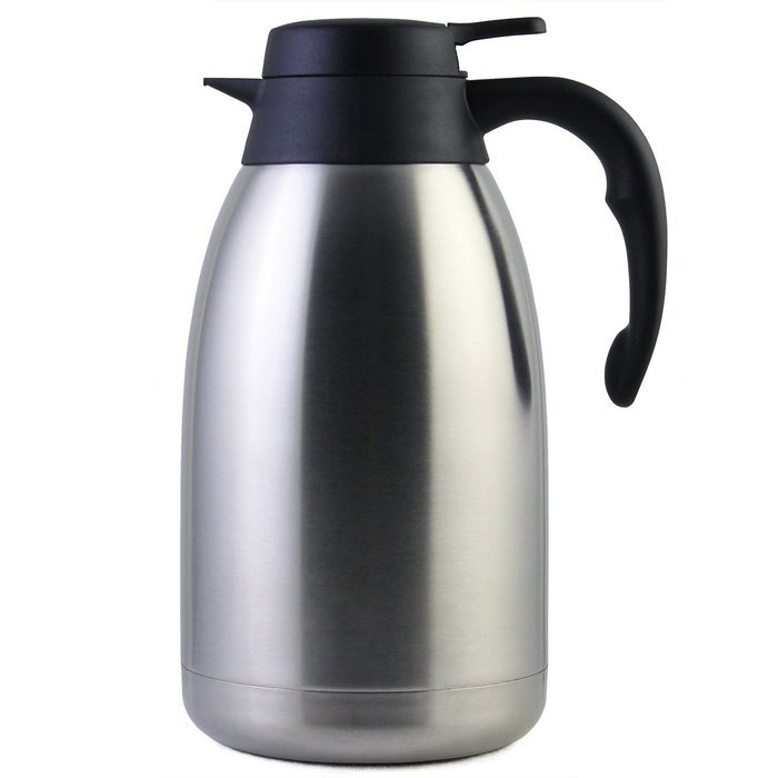 68 Oz Stainless Steel Thermal Carafe / Double Walled Vacuum Thermos / 12 Hour Heat Retention / 2 Litre N4