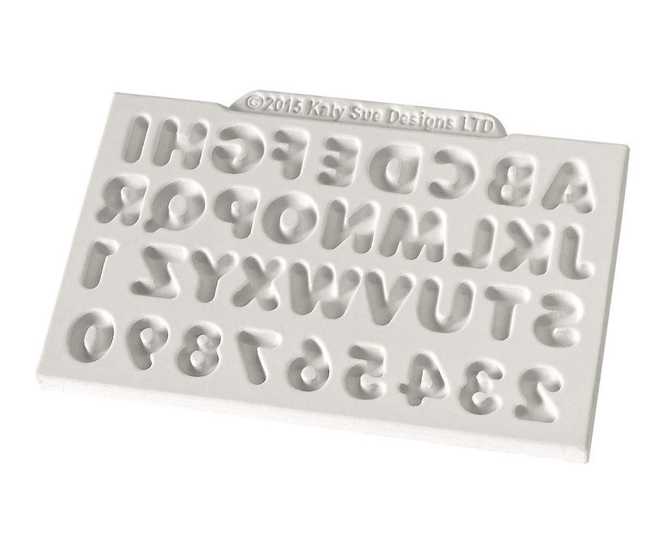 Mini Domed Alphabet Katy Sue Designs Silicone Mould for Cake Decorating Cupcakes Sugarcraft and Candies