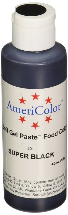 Americolor Soft Gel Paste Food Color, 4.5-Ounce, Super Black N14