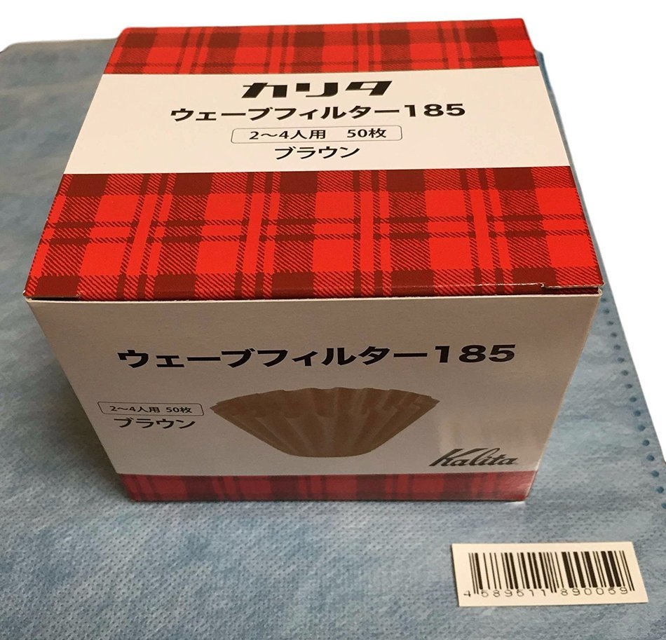 Kalita Wave Filter 185 [Dripper 185 / for 2~4 Persons] 50x2-box + Original Storage Bag