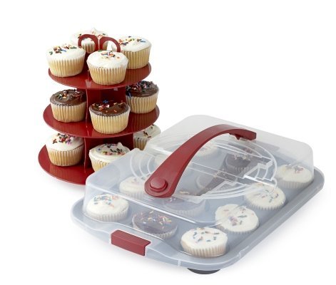 Good Cook 12 Cupcake Covered Pan Take Bake and Serve