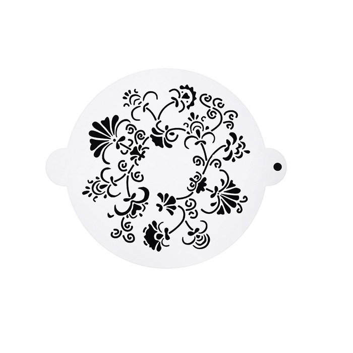 DECORA 16 Pieces Cake Cappuccino Coffee Barista Stencils Templates Strew Pad N49