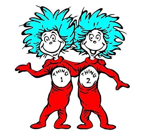 Dr Seuss Thing 1 Thing 2 Edible Image Photo Cake Topper Sheet Birthday Party Baby Shower - 1/4 Sheet - 78189 by...
