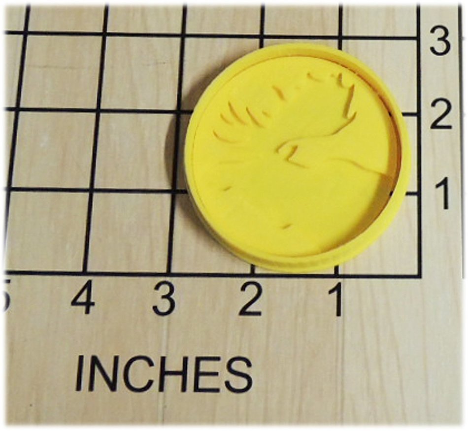 Moose Head Fondant Cookie Cutter and Stamp #1326 N2