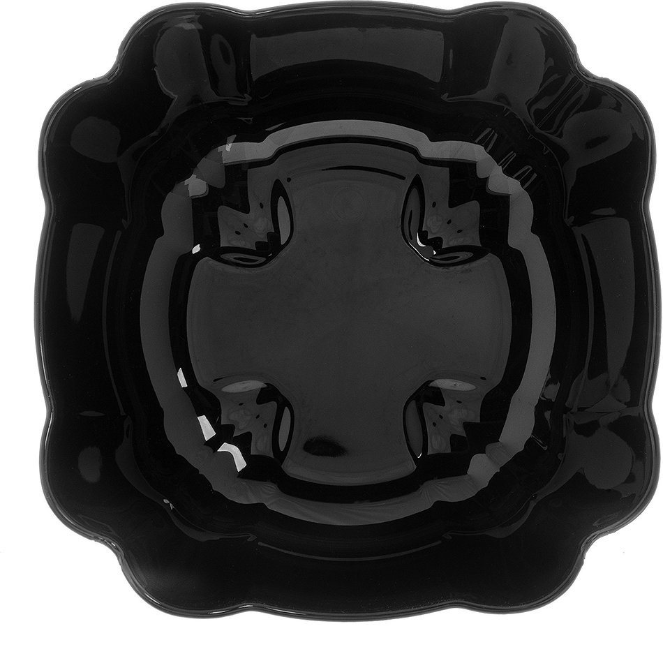 Carlisle 653203 Orchid Polycarbonate Deli Bowl, 3 qt. Capacity, 9.52 x 9.52 x 4.43", Black (Case of 12) N6