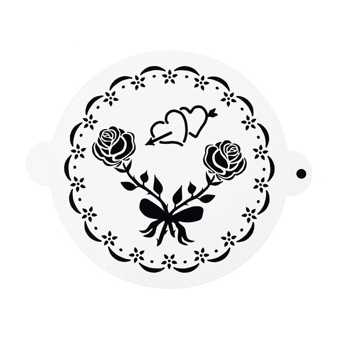 DECORA 16 Pieces Cake Cappuccino Coffee Barista Stencils Templates Strew Pad N61