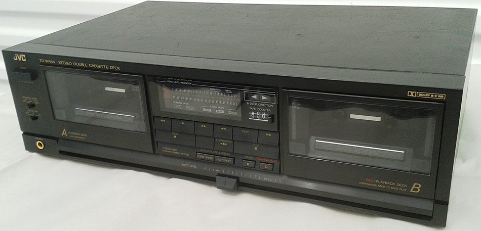 JVC TD-W444 Recordable Stereo Double Cassette Tape Deck Complete with Audio Vido Cables and Digital PDF Service... N7