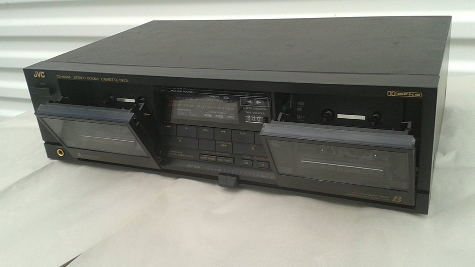 JVC TD-W444 Recordable Stereo Double Cassette Tape Deck Complete with Audio Vido Cables and Digital PDF Service... N9