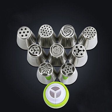 Y&XL&H Stainless Steel Tulip Nozzle Rose Flower Russian Piping Tips Nozzles Decoration for Cake DIY Icing Piping...