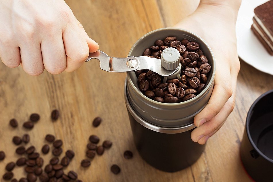 Infinite Coffee's Grind and Brew Master - Manual Coffee Grinder and Bonus Portable Coffee Brewer - Unique Manual... N5