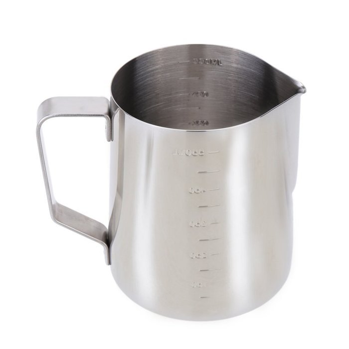 Anself Stainless Steel Milk Frother Pitcher Milk Foam Container Measuring Cups Coffe Appliance N4