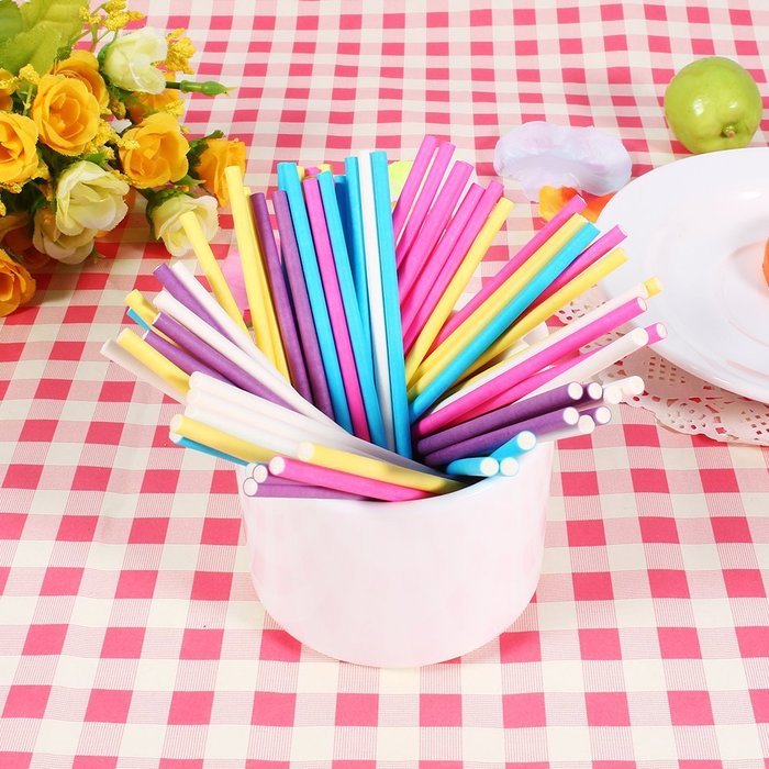 100 Count Sucker Lollipop Sucker Sticks (Pink) N17