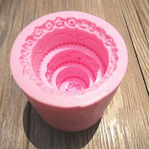 Bluelover 3D 3 Layers Wedding Cake Silicone Mold Fondant Chocolate Mould N7
