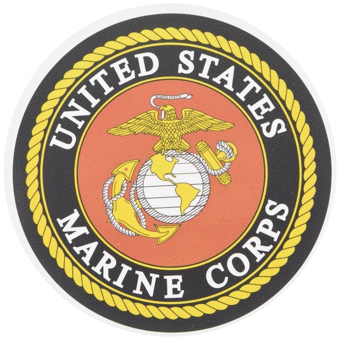 Whimsical Practicality U.S Marines Edible Icing Image Cake Top Decoration, 1 Piece