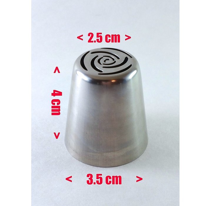 Russian piping tips 14 pc set- cake/cupcake decorating icing tips-12 piece large stainless steel nozzles-1 color... N4