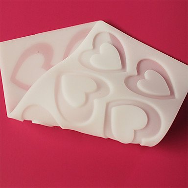 Sher 8 Hole Love Heart Shape Chocolate Plugin Mold for Cake Decoration Baking Mold Silicone Material N4