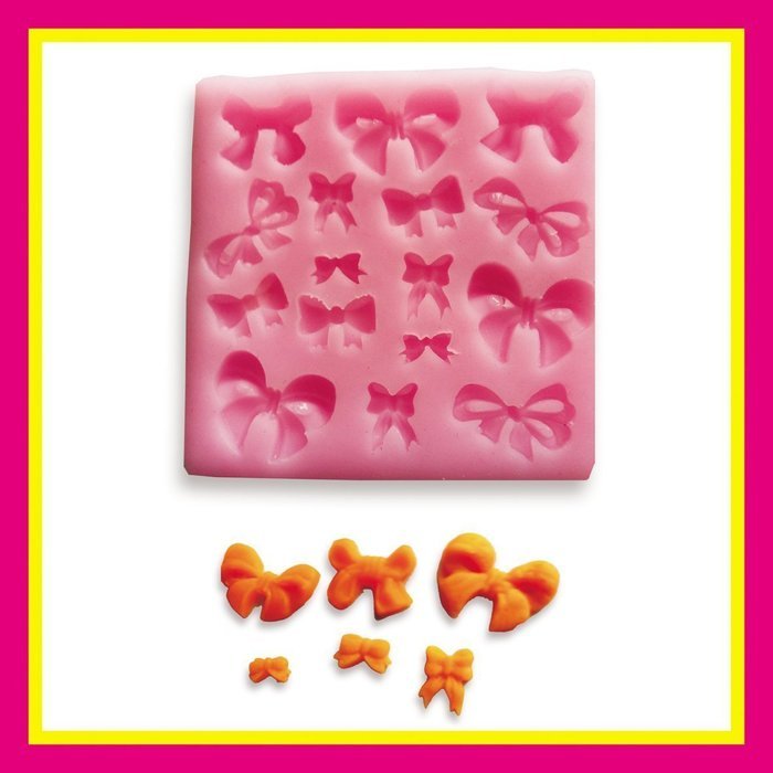 Wocuz W0245 Bowknot Is Series 3D Liquid Silicone Double Sugar Mold Shape N2