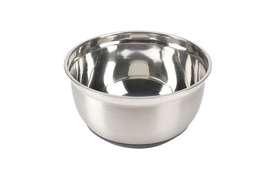 Bonny Culinary Stainless Steel with Rubber Base Bowl, 5-Quart