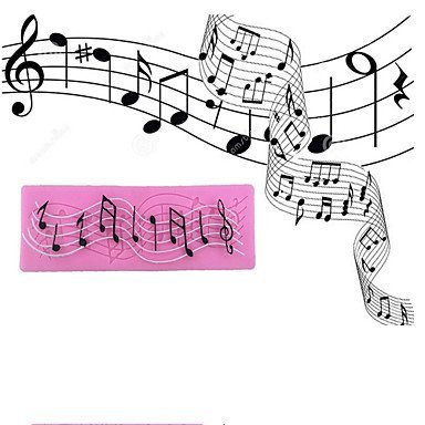 Sher Musical note Shaped Silicone Fondant Cake Cake Chocolate Silicone Molds,Decoration Tools Bakeware N3