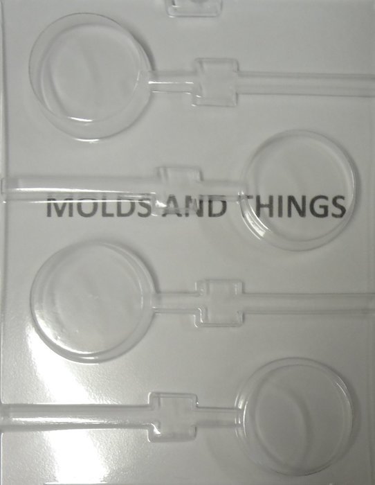 Plain Cookie (Oreo) Lollipop Chocolate Mold with &copy; molding Instructions - set of 3
