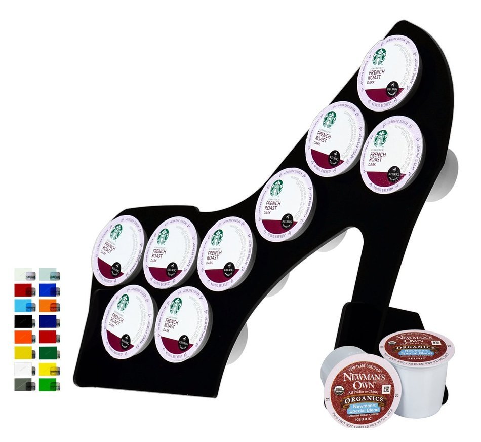 Marketing Holders High Heel Acrylic 9-Slot Keurig K-Cup Holder (Solid Yellow) N3