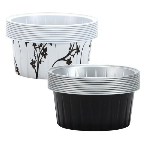 Hanna K. Signature 15002 Round Aluminum Baking Pans, 2 1/2", Black