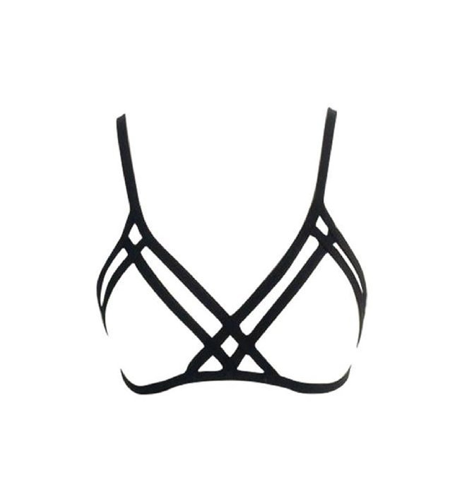 Underwear, PHOTNO Women Alluring Harness Bra Elastic Cage Bra Strappy Hollow Out Bra Bustier N7