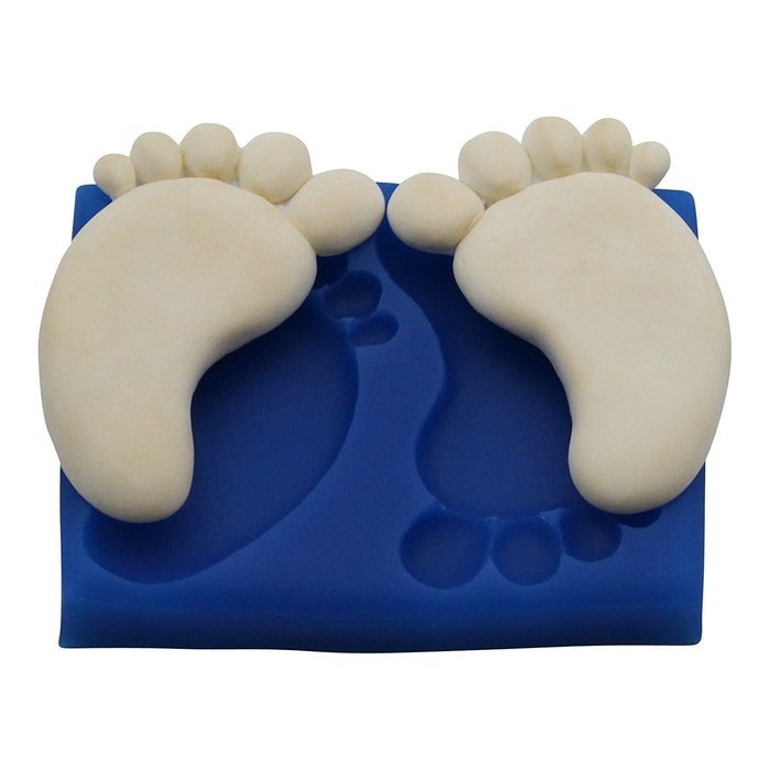 First Impressions Molds B228 Silicone Mold, Medium Baby Feet