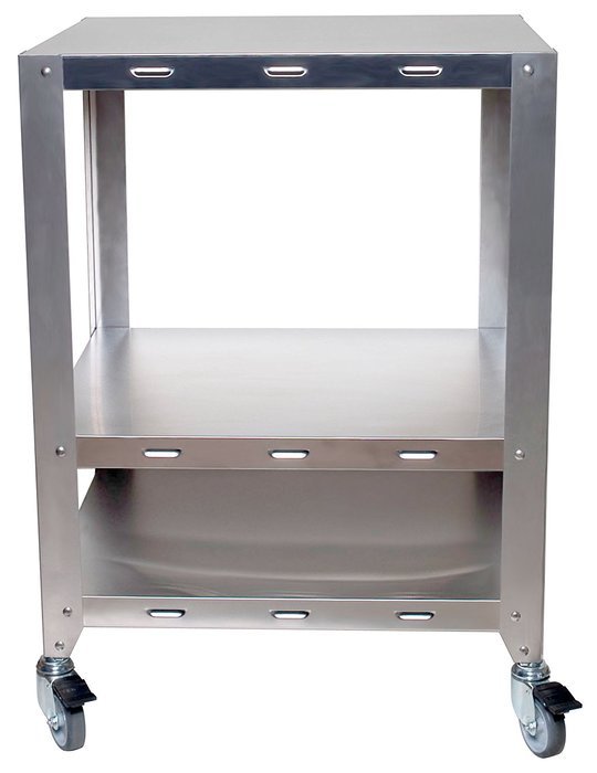 Cadco OV-HDS 2-Oven Heavy-Duty Stand with Wheels for Half or Quarter Size Cadco Ovens, Stainless