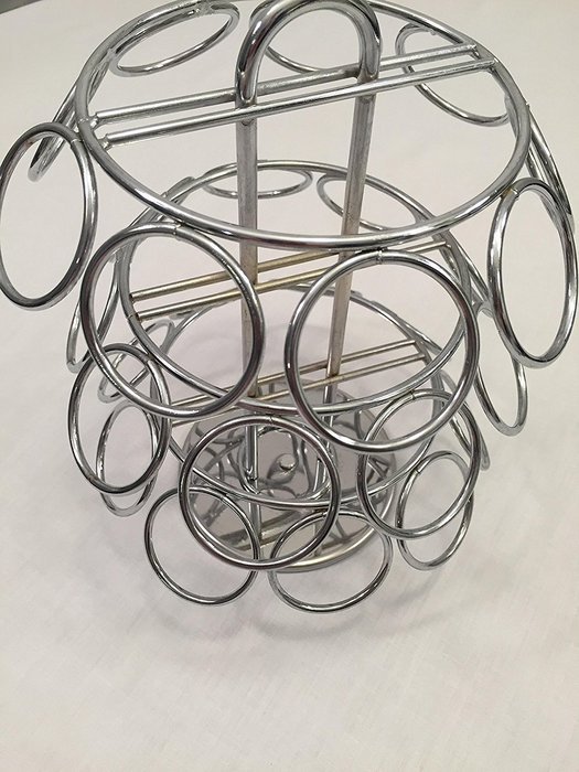 K-Cup Carousel, Hold 27 Coffee or Tea K-Cup Pods. By Lily's Home (Chrome) N4