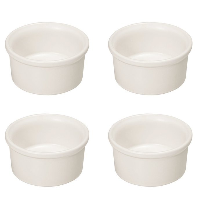 French Home Set of 4 3.5-inch Egg White Ramekin N2